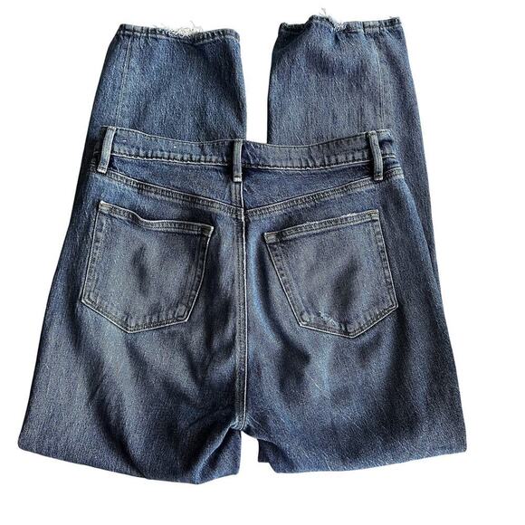 Ann Taylor Loft Blue, The 90's High Waist, Distressed, Straight Leg Jeans- 28/6 - Picture 2 of 7
